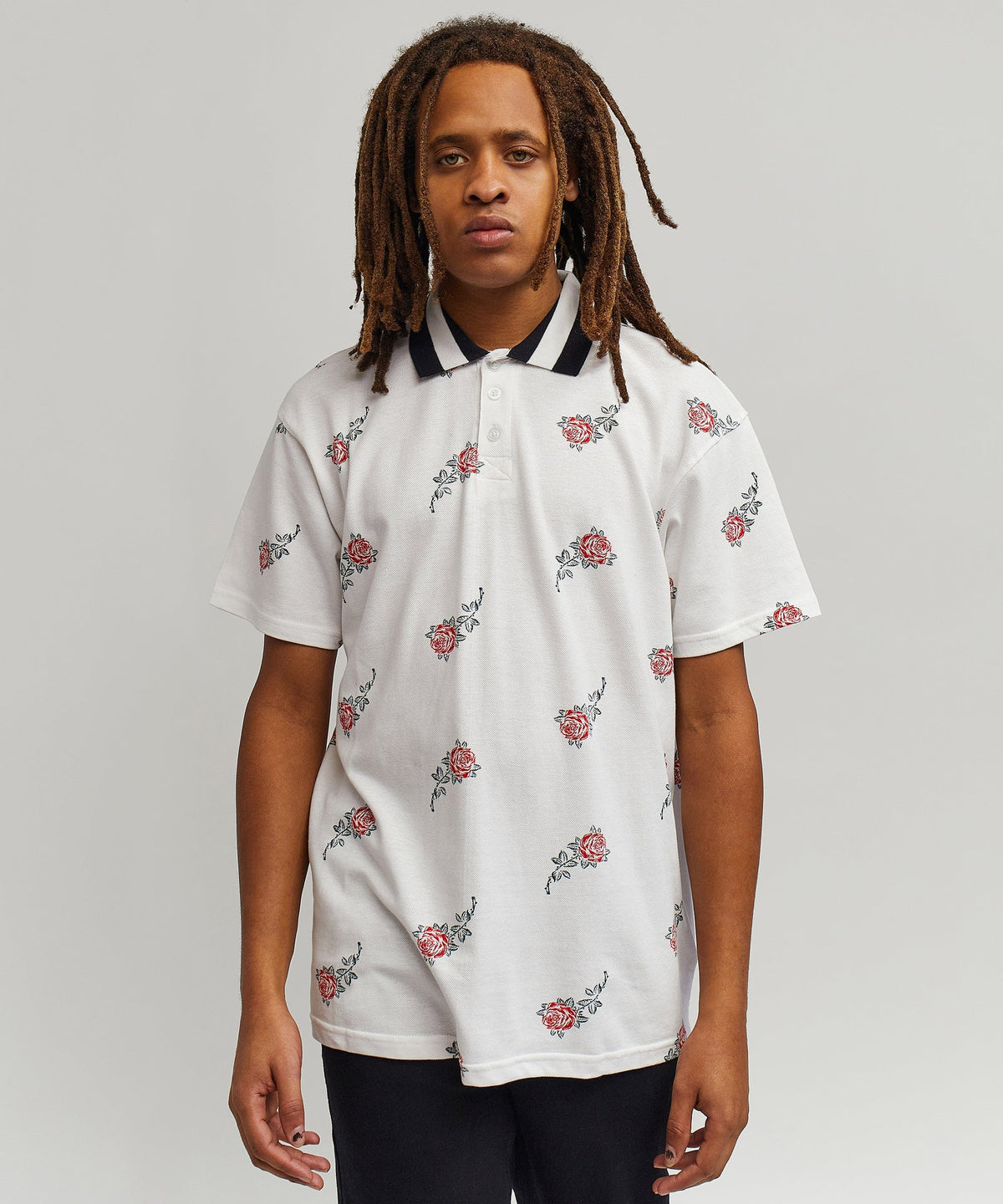 Aop Rose Polo | Reason Clothing Featured