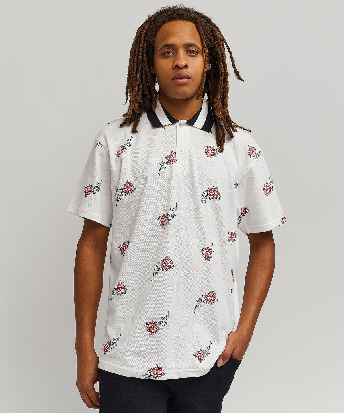 Aop Rose Polo | Reason Clothing Featured