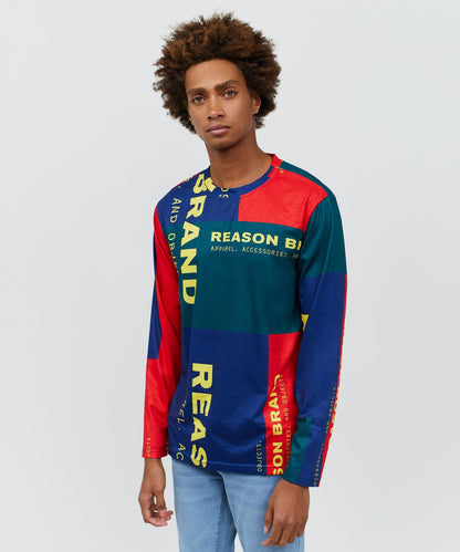 Arseno Multi Color Long Sleeve Logo Tee | Reason Clothing Premium