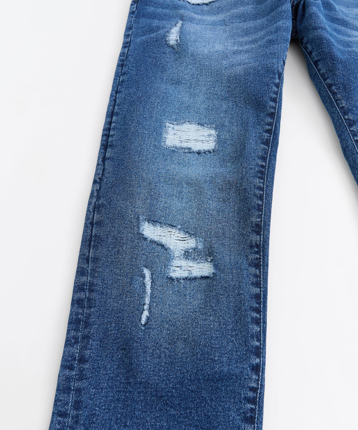 Classic Distressed Skinny Jeans - Medium Blue | Reason Clothing Trending
