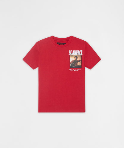 Scarface Tells Truth Embroidered Short Sleeve Tee - Red | Reason Clothing Premium