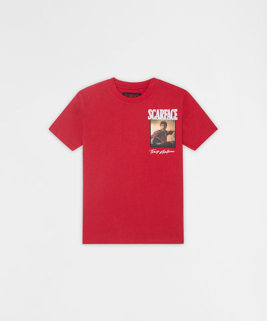 Scarface Tells Truth Embroidered Short Sleeve Tee - Red | Reason Clothing Premium