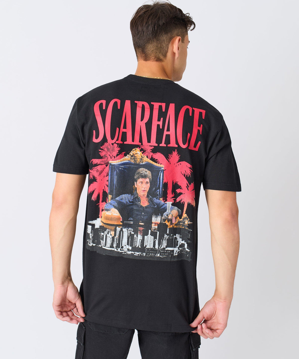 Scarface City Embroidered Short Sleeve Tee - Black | Reason Clothing Featured