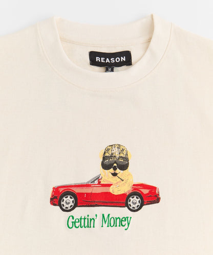 Cruisin Cub Embroidered Short Sleeve Tee - Cream | Reason Clothing New
