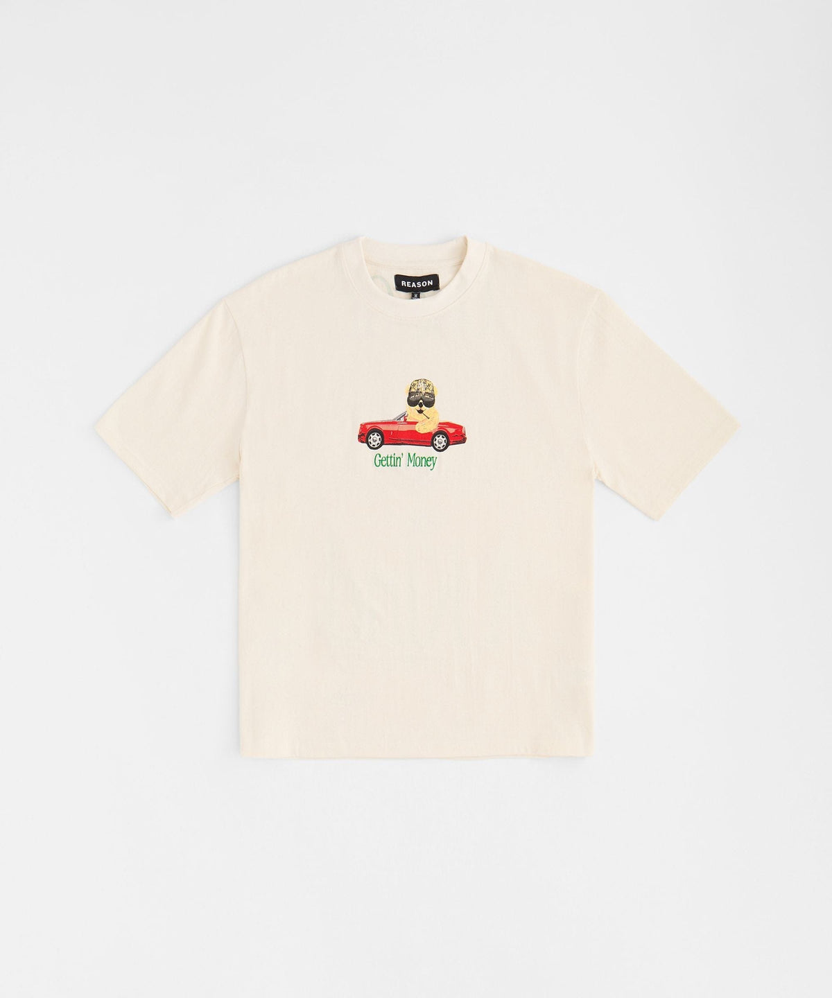 Cruisin Cub Embroidered Short Sleeve Tee - Cream | Reason Clothing New