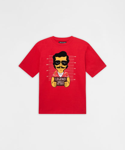 Pablo Mugshot Heavy Terry Short Sleeve Tee - Red | Reason Clothing Best Seller