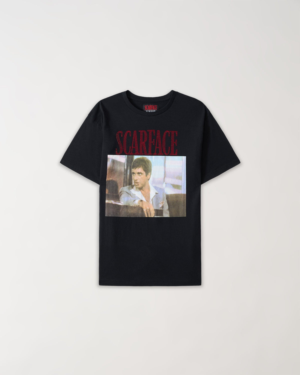 Scarface Rhinestone Short Sleeve Tee - Black | Reason Clothing Best Price