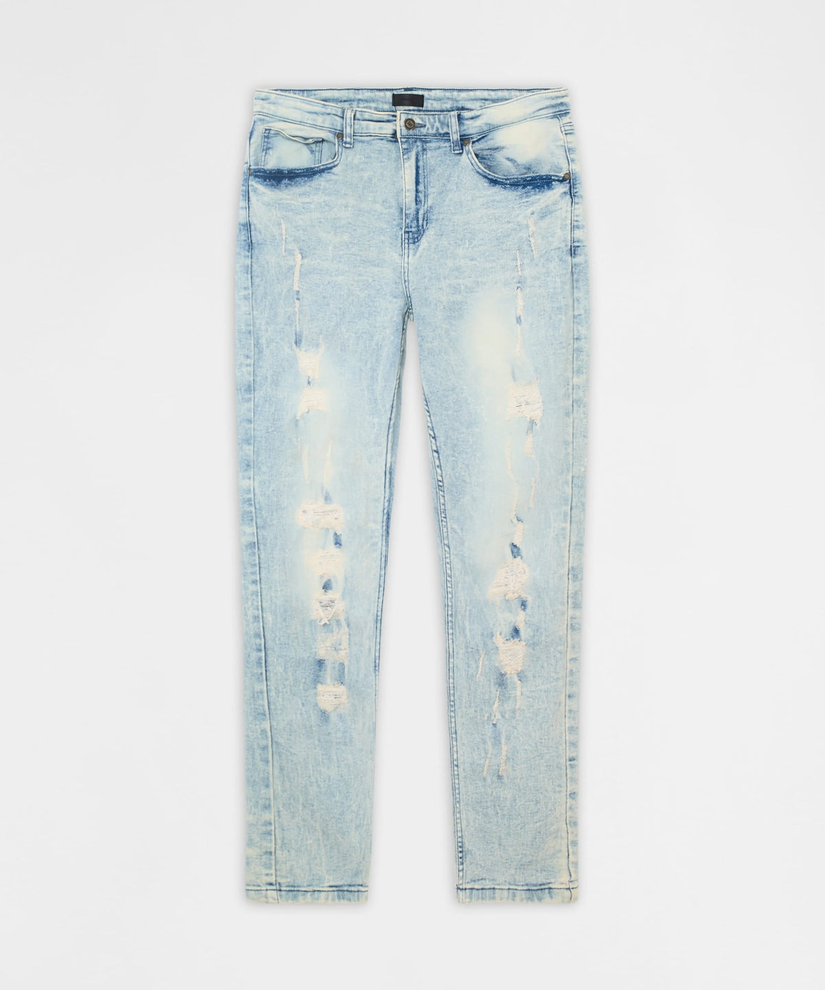 Distressed Rip and Frayed Denim - Light Blue | Reason Clothing New