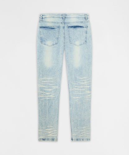 Distressed Rip and Frayed Denim - Light Blue | Reason Clothing New