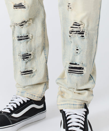 Distressed Rip and Frayed Denim - Light Blue | Reason Clothing New