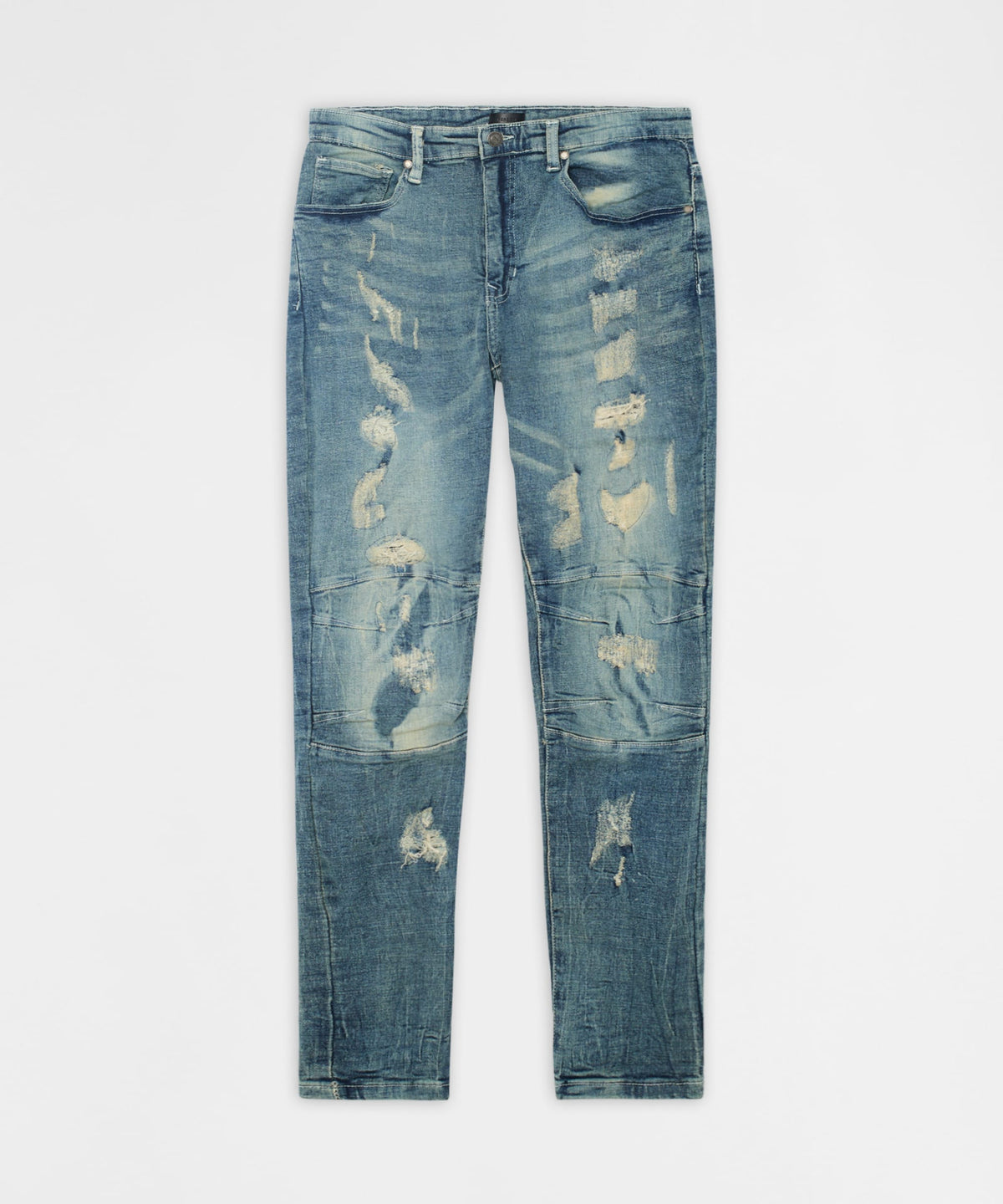 Road Rage Distressed Skinny Jeans - Light Blue | Reason Clothing Great Value