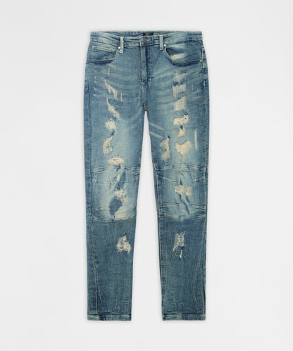 Road Rage Distressed Skinny Jeans - Light Blue | Reason Clothing Great Value