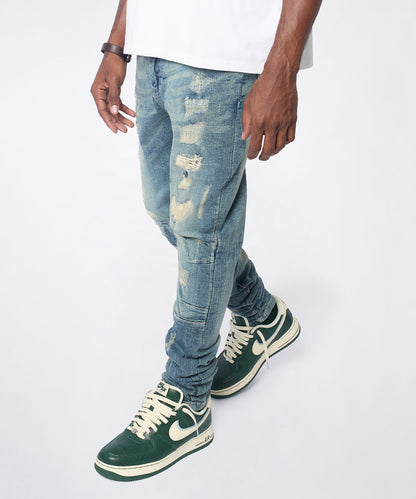 Road Rage Distressed Skinny Jeans - Light Blue | Reason Clothing Great Value