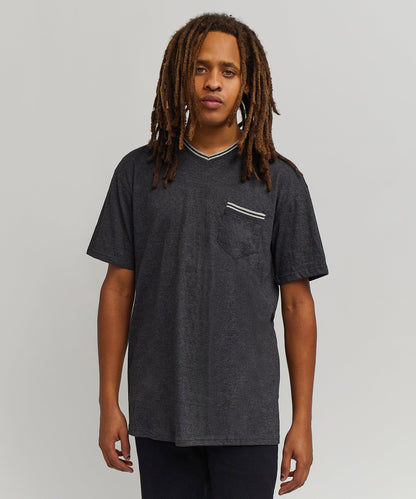 Pocket Stripe Contrast V-Neck Tee | Reason Clothing Discount