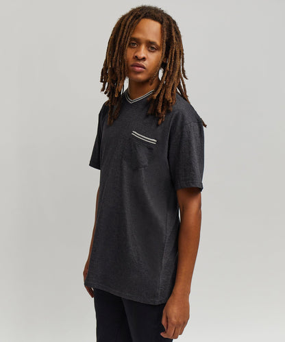 Pocket Stripe Contrast V-Neck Tee | Reason Clothing Discount