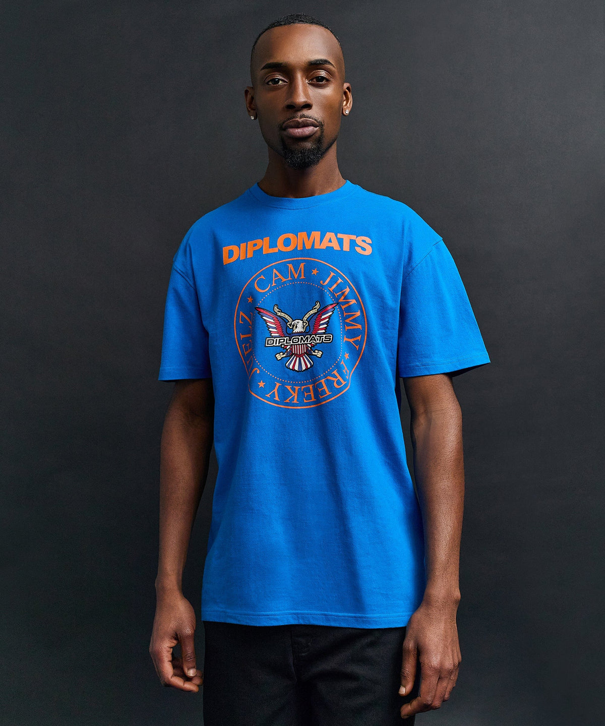 Dipset Crest Graphic Short Sleeve Tee - Blue | Reason Clothing Special Offer