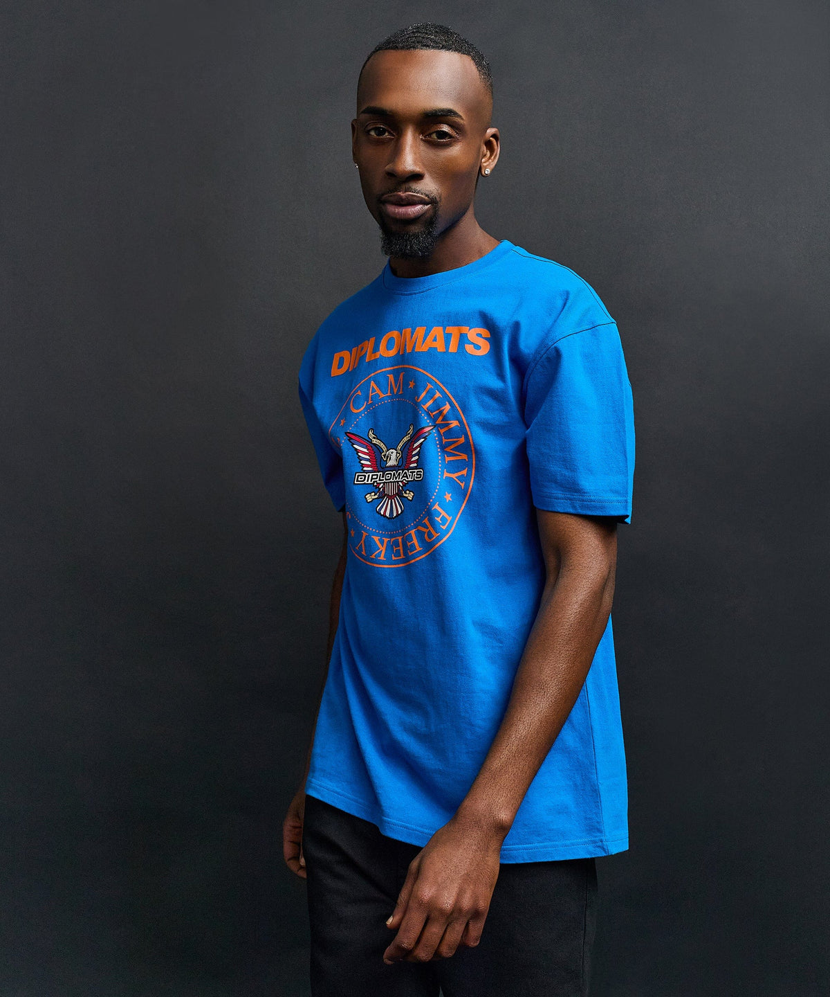 Dipset Crest Graphic Short Sleeve Tee - Blue | Reason Clothing Special Offer
