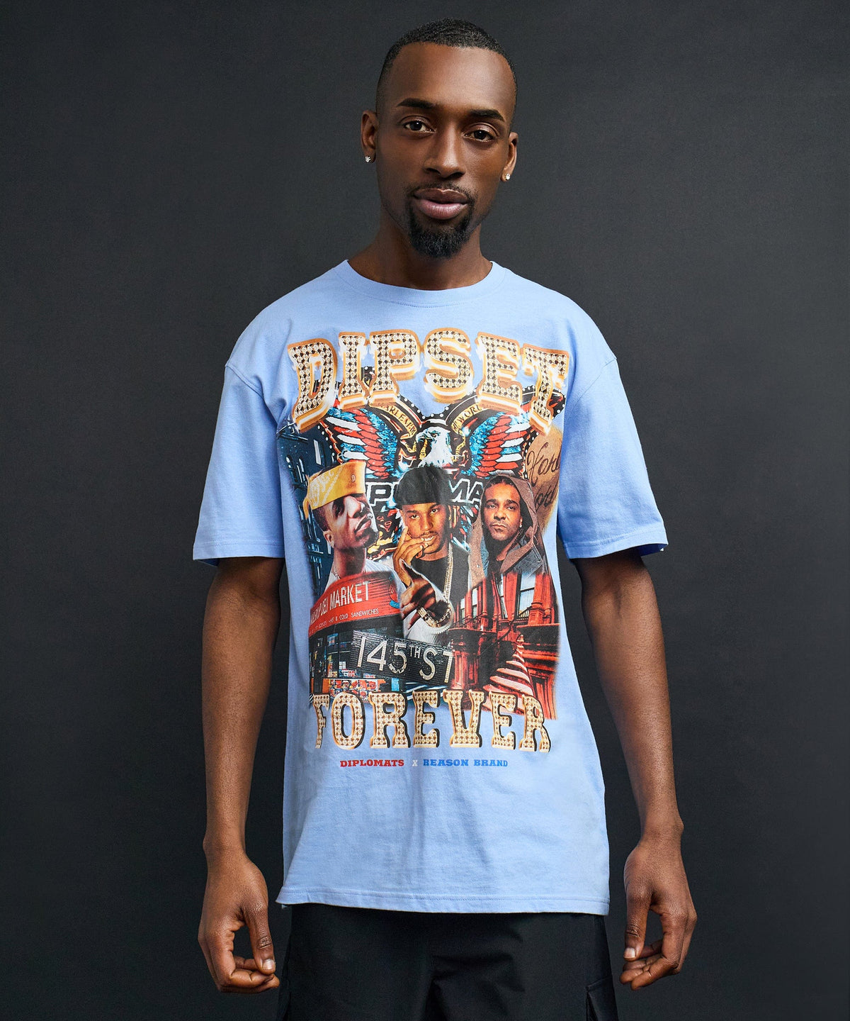 Dipset Forever Graphic Short Sleeve Tee - Light Blue | Reason Clothing Customer Favorite