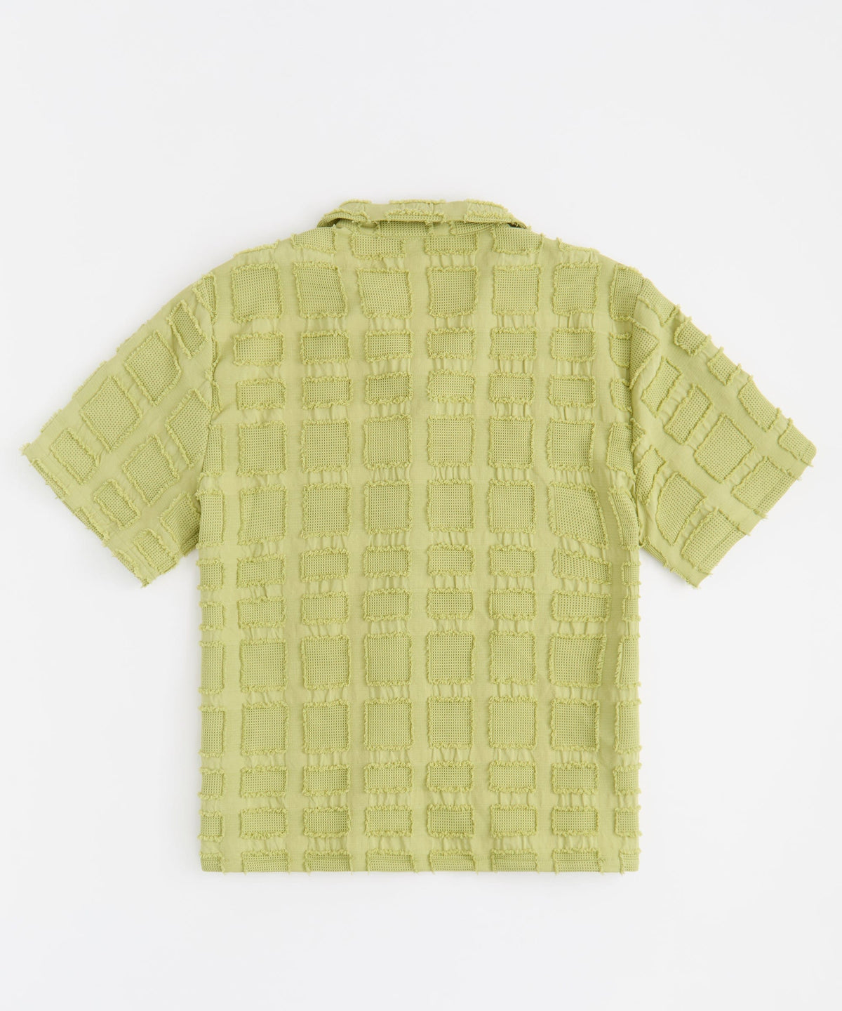 Textured Blocks Button Down Shirt - Olive Green | Reason Clothing Classic