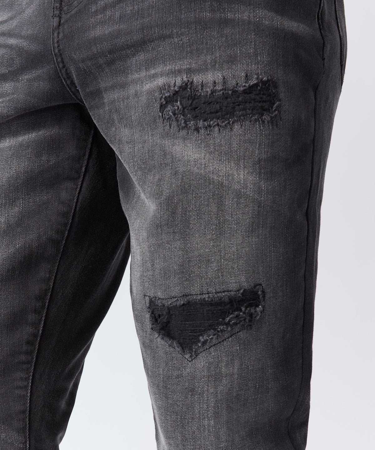 Shadow Wash Distressed Skinny Jean - Black | Reason Clothing Value