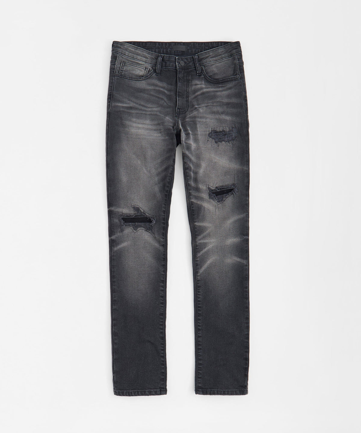 Shadow Wash Distressed Skinny Jean - Black | Reason Clothing Value