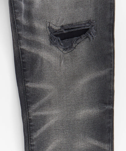 Shadow Wash Distressed Skinny Jean - Black | Reason Clothing Value