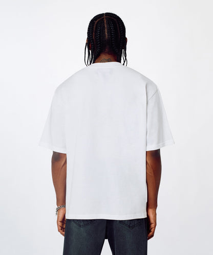 Chest Hit Embroidered Short Sleeve Tee - White | Reason Clothing Exclusive