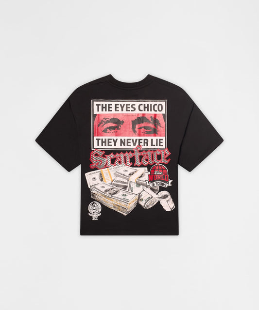 Scarface The Eyes Chico Graphic Short Sleeve Tee - Black | Reason Clothing Smart Buy