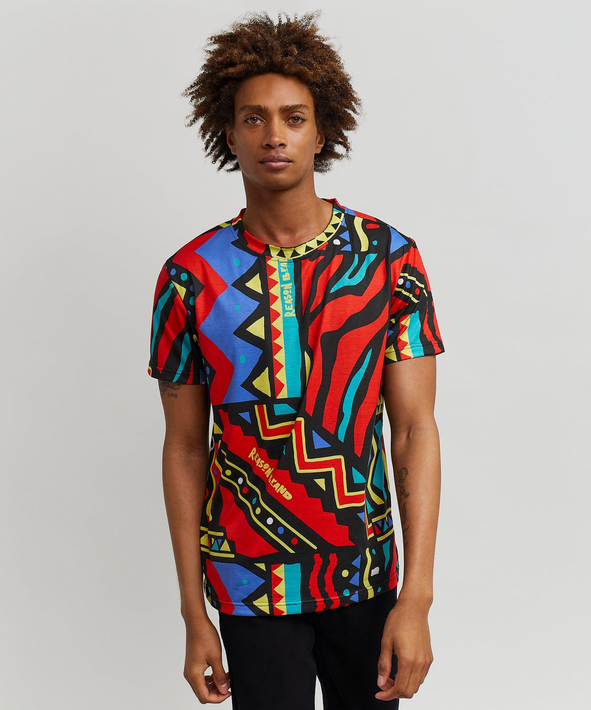 Unity Allover Geometric Print Tee | Reason Clothing Special Offer
