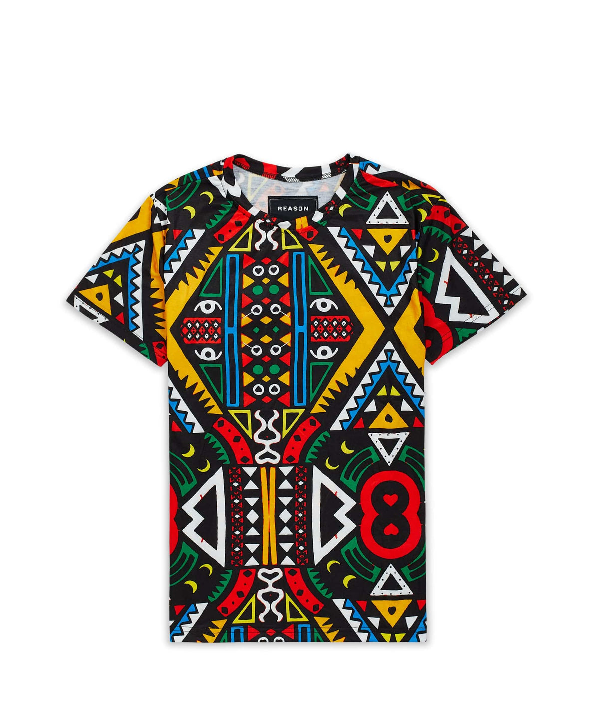 Emblem Allover Geometric Print Graphic Tee | Reason Clothing Popular