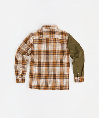 Patchwork Plaid Button Down Long Sleeve Shirt - Multicolor | Reason Clothing Hot Sale