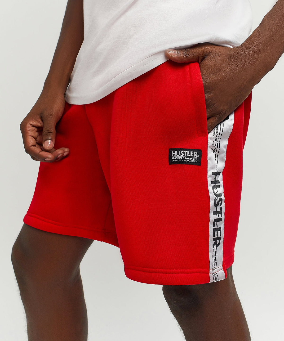 Hustler Side Taped Short - Red | Reason Clothing Hot Sale