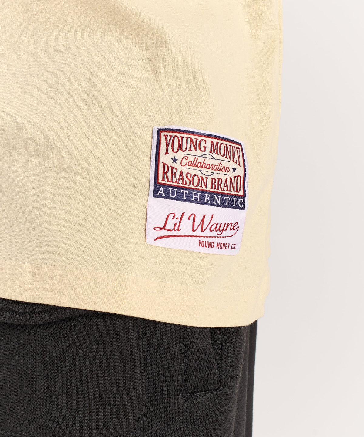 Lil Wayne Property Of Applique Short Sleeve Tee - Khaki | Reason Clothing Customer Favorite