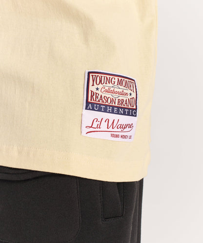 Lil Wayne Property Of Applique Short Sleeve Tee - Khaki | Reason Clothing Customer Favorite