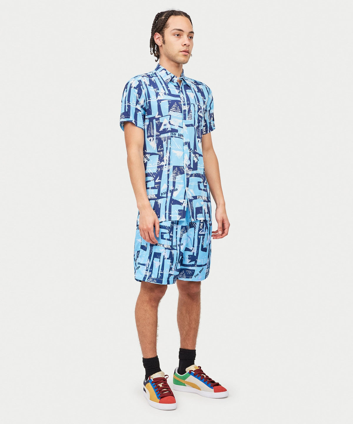 Aqua Shirt Shorts Set | Reason Clothing New