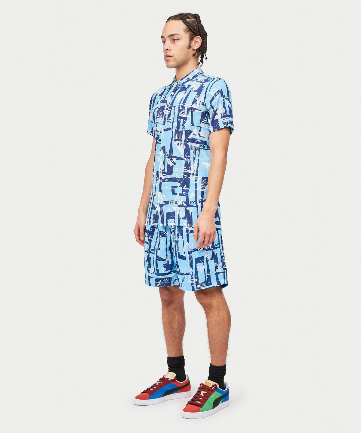 Aqua Shirt Shorts Set | Reason Clothing New