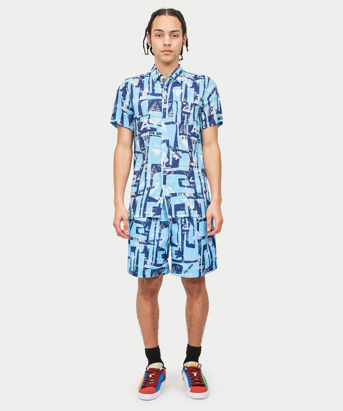 Aqua Shirt Shorts Set | Reason Clothing New