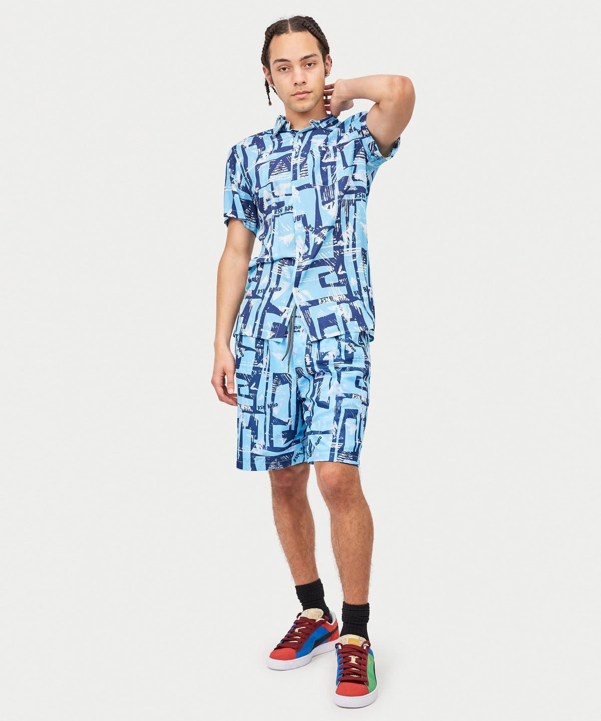 Aqua Shirt Shorts Set | Reason Clothing New