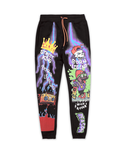 Airbrush Graffiti Print Jogger | Reason Clothing Discount