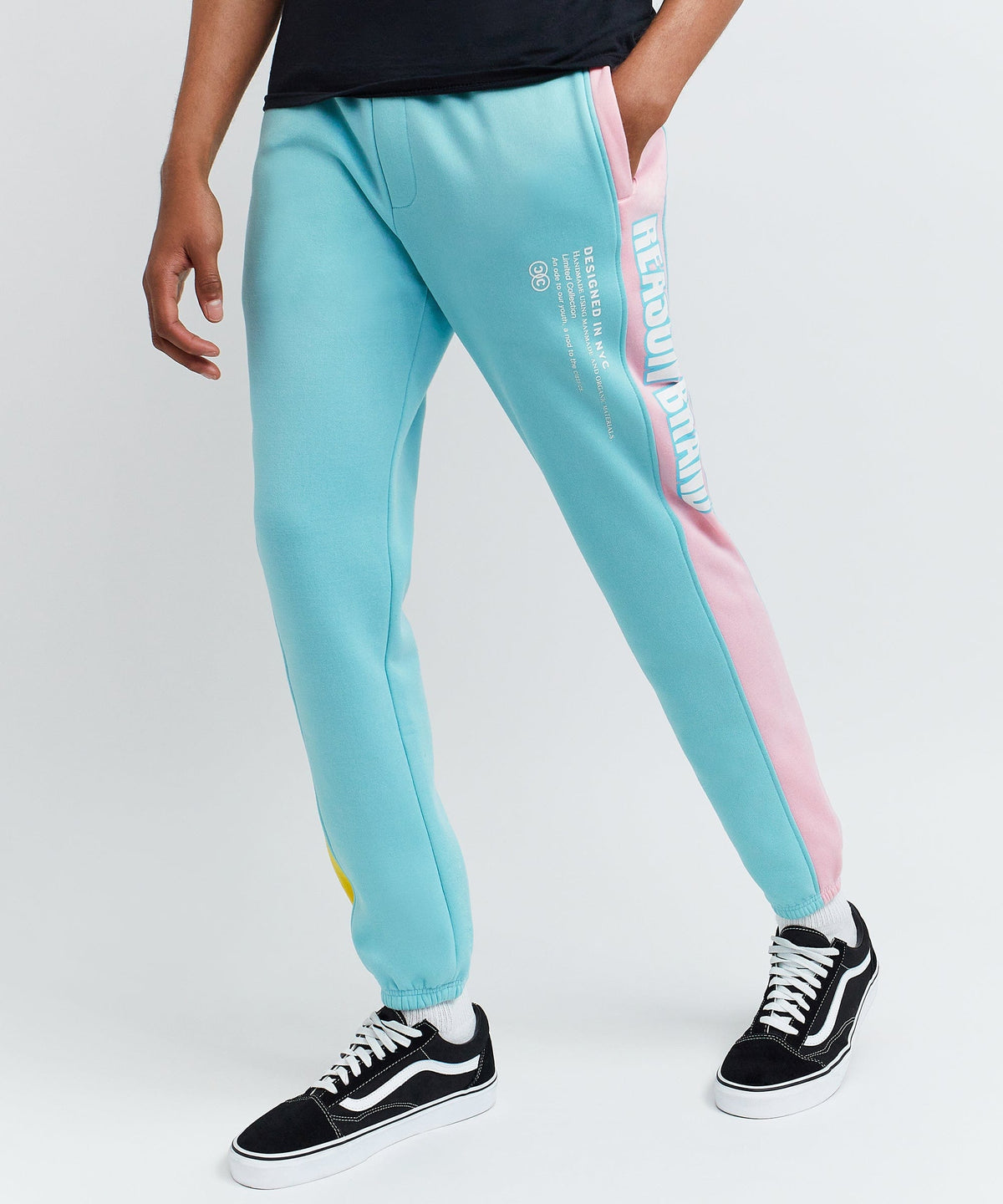 Blocked Pastel Logo Jogger | Reason Clothing Customer Favorite