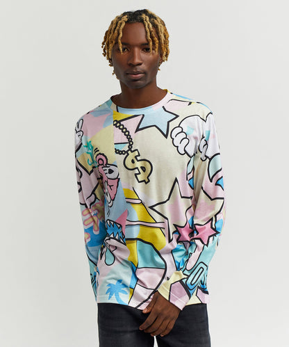 Cartoon Print Long Sleeve Tee | Reason Clothing New