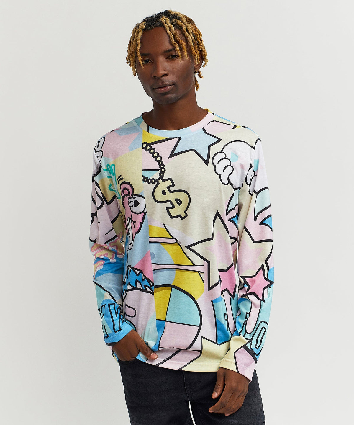 Cartoon Print Long Sleeve Tee | Reason Clothing New