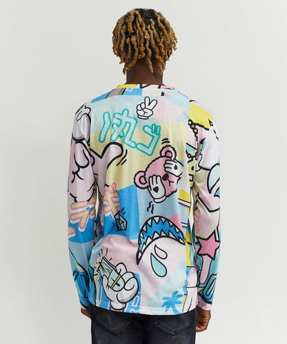 Cartoon Print Long Sleeve Tee | Reason Clothing New