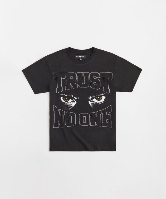 Chenille Tee - Black | Reason Clothing Best Seller