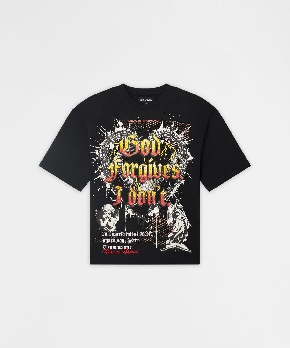 Forgives Embroidered Tee - Black | Reason Clothing Trending