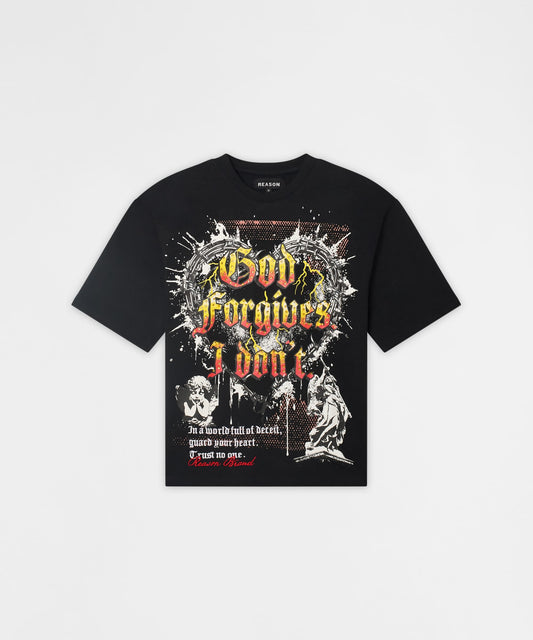 Forgives Embroidered Tee - Black | Reason Clothing Trending