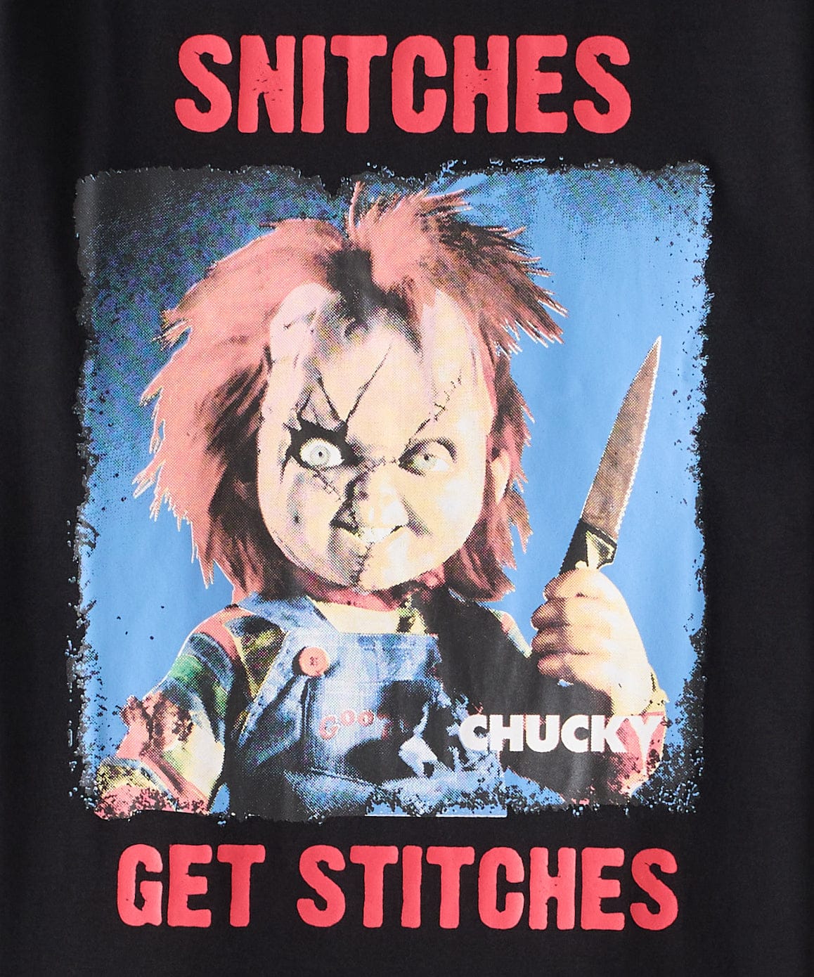 Chucky "Snitches Get Stitches" Tee - Black | Reason Clothing Popular