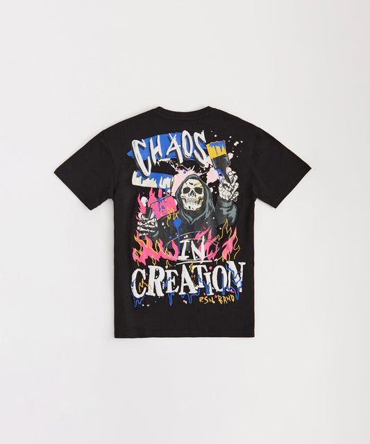 Plus Size Chaos Tee - Black | Reason Clothing Special Offer