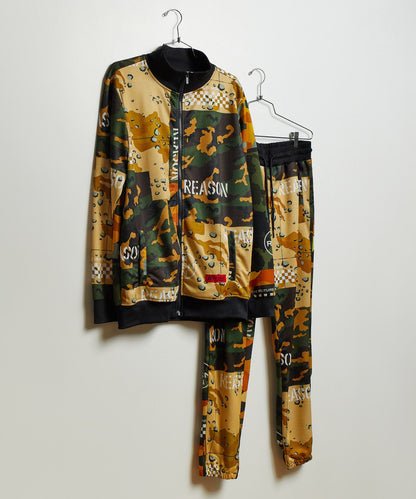 Multi Allover Camo Mixed Print Track Set | Reason Clothing Quality