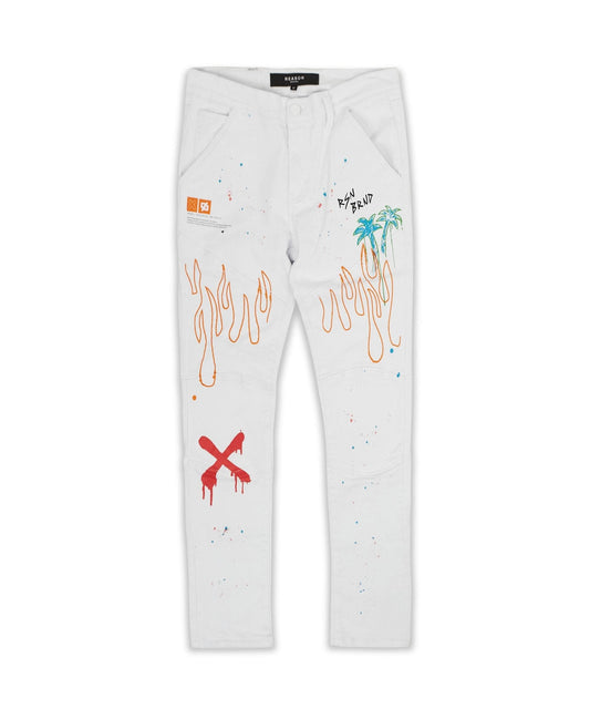 Beach Rider Jeans - White | Reason Clothing Quality